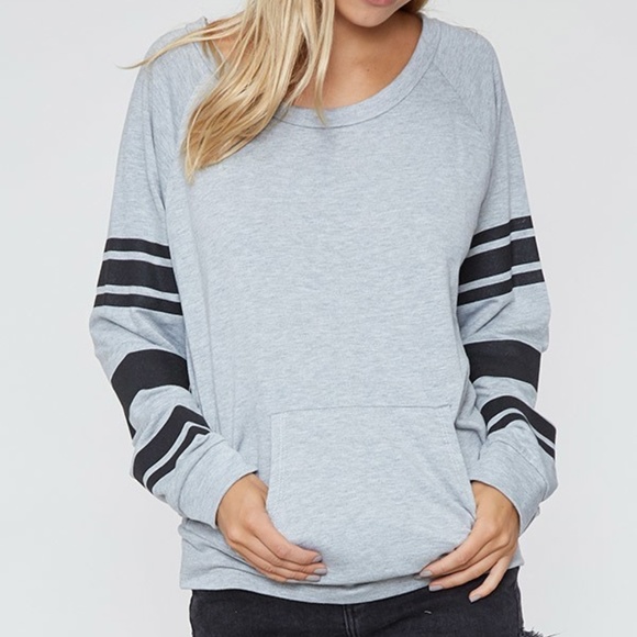 Fantastic Fawn Tops - Fantastic Fawn Varsity Sweatshirt w/Front Pocket